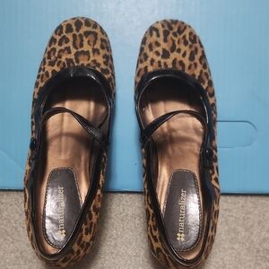 Naturalizer Animal Print Mary Jane Flats